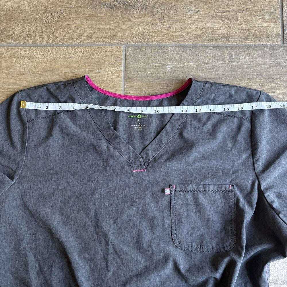 Scrubstar Scrub Top Women's XL Gray Heather Pewter RN#93643 - Picture 7 of 10